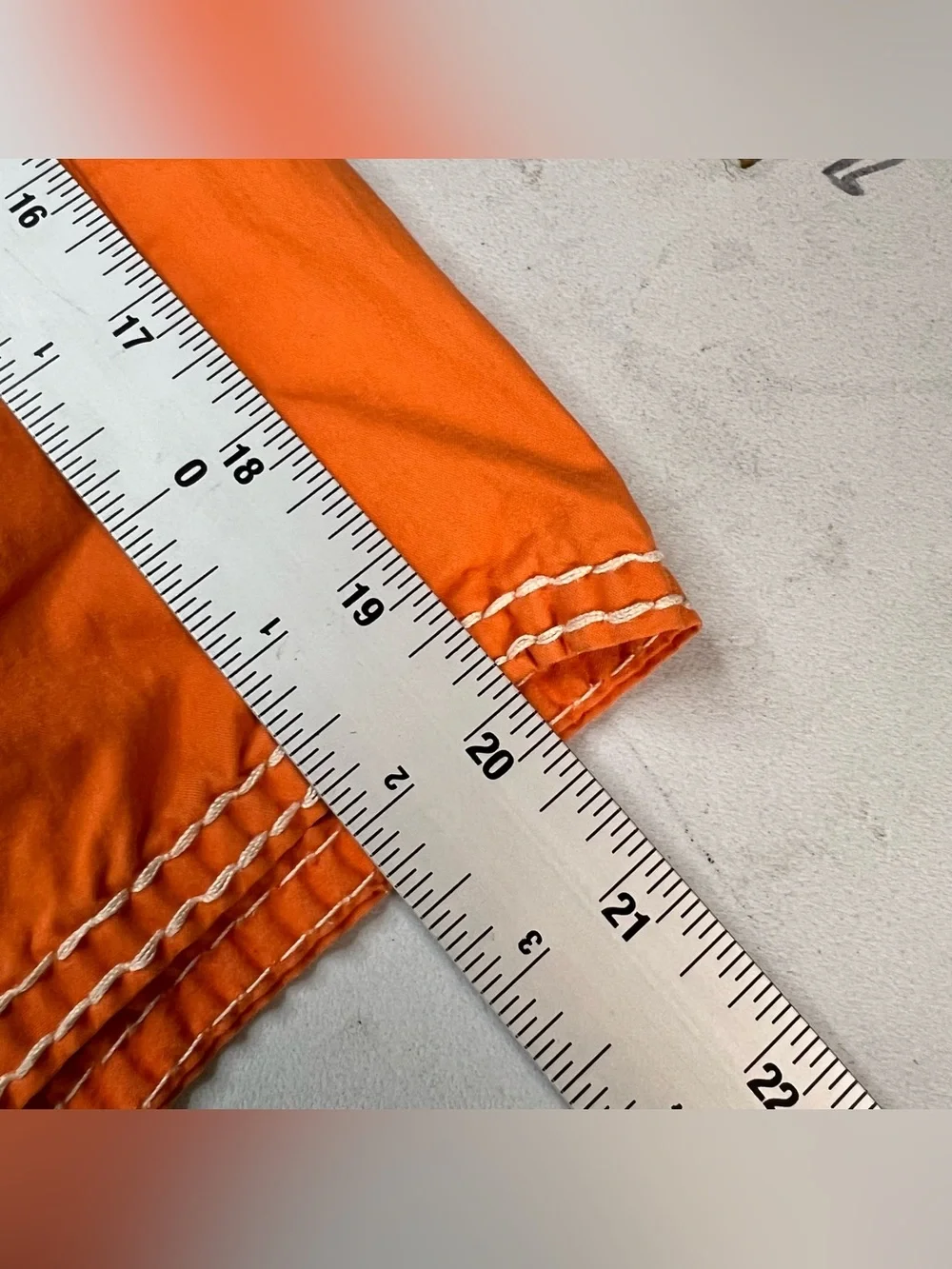 True Religion Big T Boardshorts Mens 31 Orange Made In USA